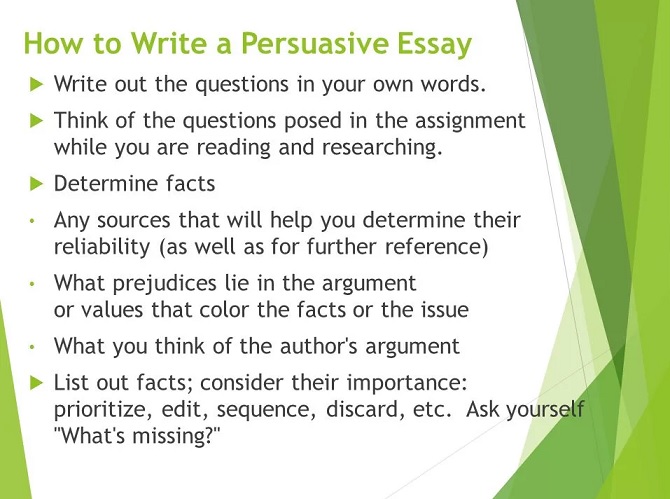 How to Write A Persuasive Essay